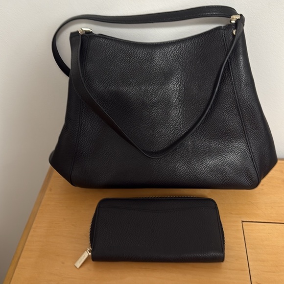Kate Spade Black Shoulder Bag with Pebbled Leather - Picture 5 of 6